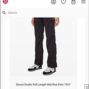 Lululemon Dance Studio Full length Mid Rise Pant